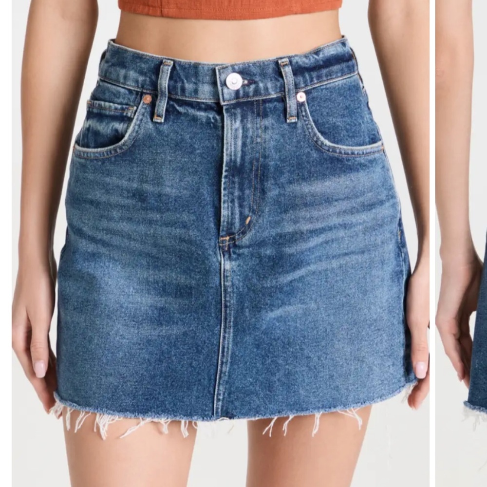 Citizens of Humanity Denim Mini Skirt, Size: 27, Color: Idlewild